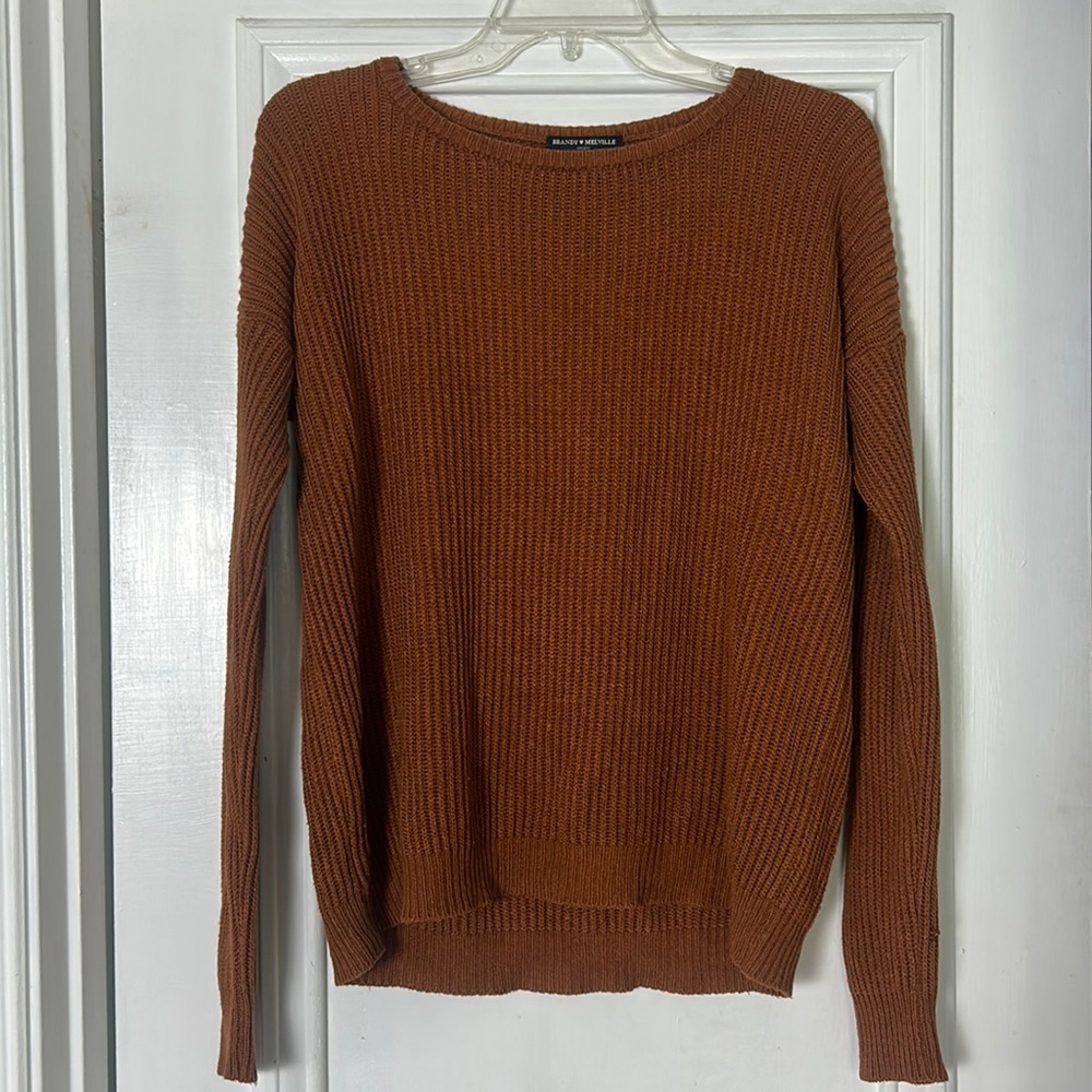 Brandy Melville Brown Crewneck Sweater